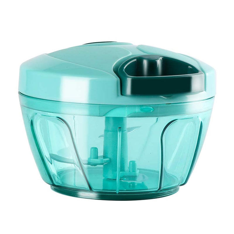 Cambom Manual Food Chopper Vegetable Cutter, Hand String Vegetable Chopper Onions Cutter for Vegetable Fruits Nuts BPA Free Food Safe Material, 550ml Blue - Image 1